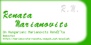renata marianovits business card